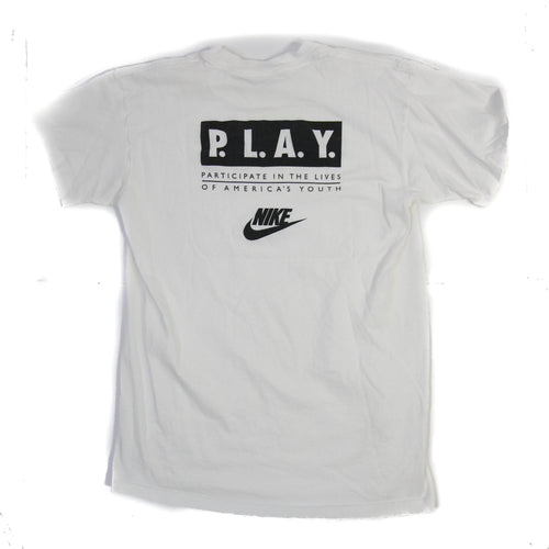 Vintage Nike Graphic P.L.A.Y T Shirt Grey Tag - L