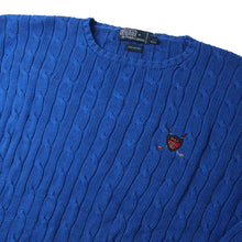 Load image into Gallery viewer, Vintage Polo Ralph Lauren Golf Crest Cable Knit Sweater