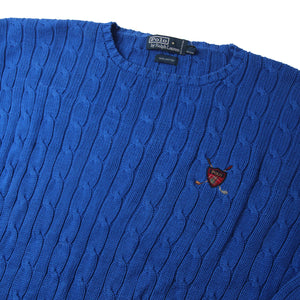 Vintage Polo Ralph Lauren Golf Crest Cable Knit Sweater