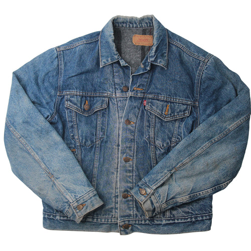 Vintage Levi's Blanket Lined Denim Trucker Jacket - L