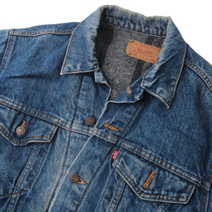 Vintage Levi's Blanket Lined Denim Trucker Jacket - L