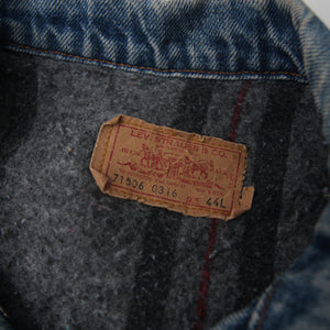 Vintage Levi's Blanket Lined Denim Trucker Jacket - L