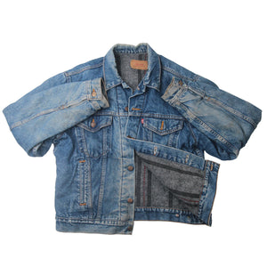 Vintage Levi's Blanket Lined Denim Trucker Jacket - L