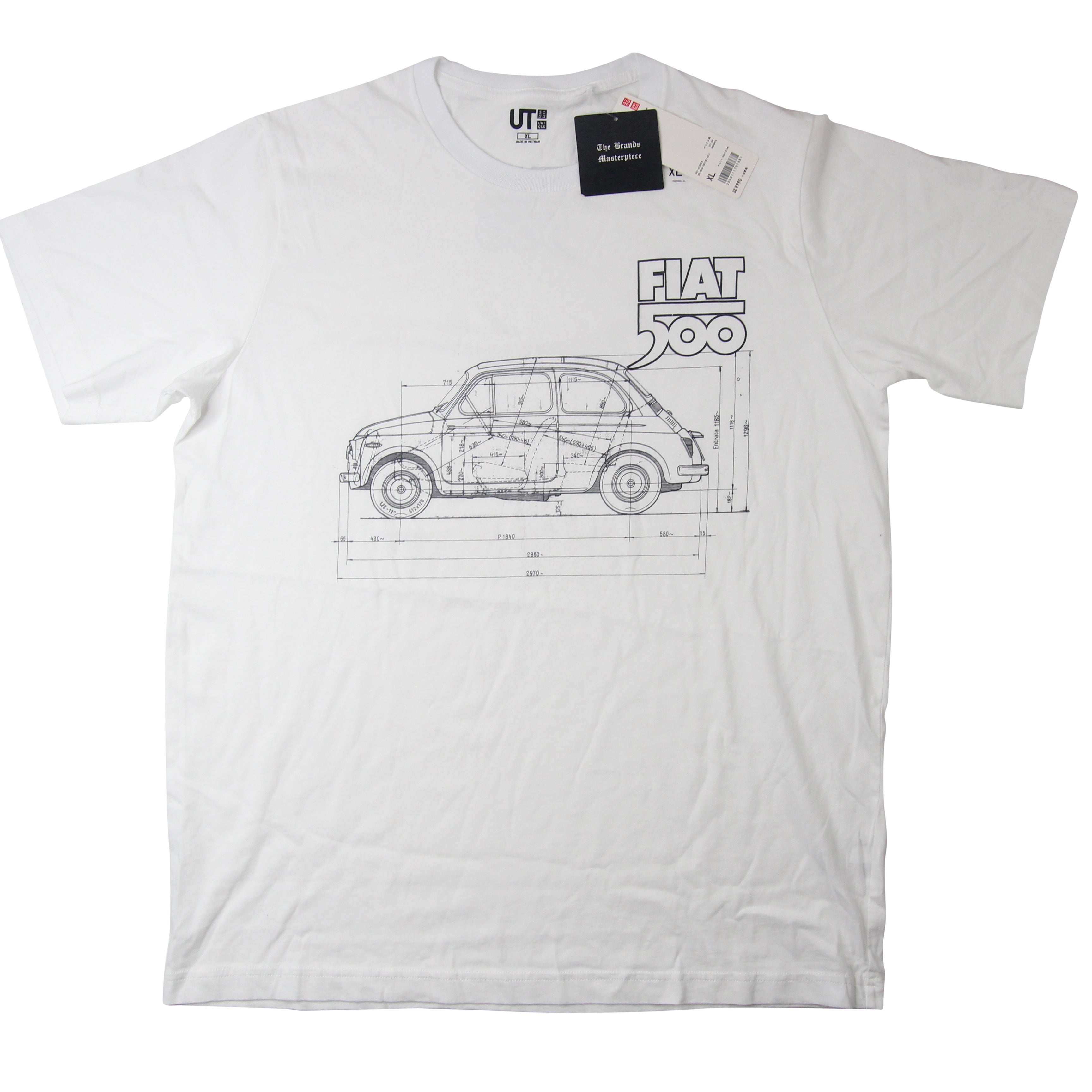 NWT Uniqlo x Fiat 500 Graphic T Shirt XL Jak of all Vintage