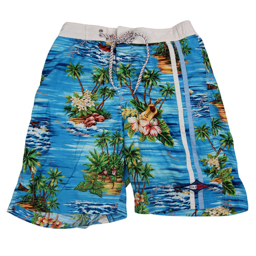 Tommy Hilfiger Allover Tropical Print Swim Trunks - S