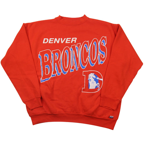 Vintage Logo 7 Colorado Broncos Graphic Heavy Weight Sweatshirt - L
