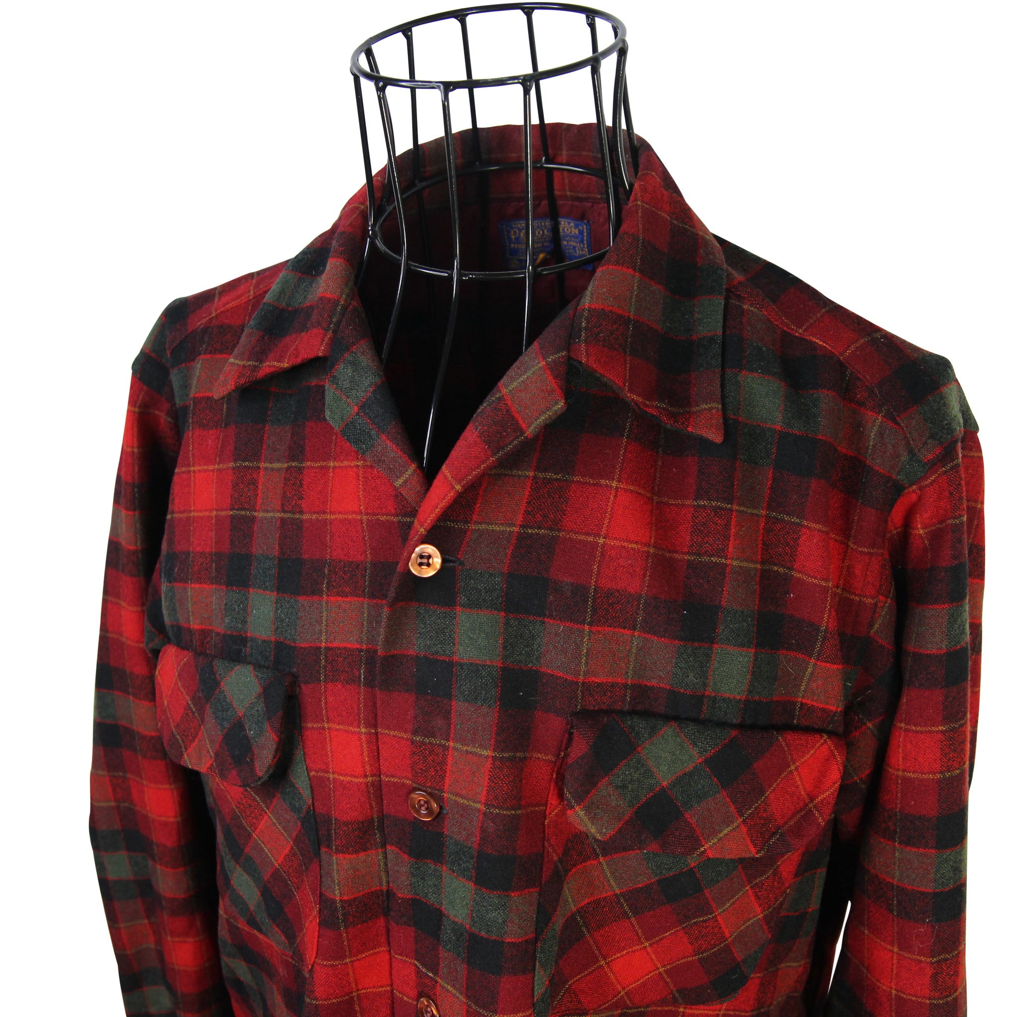 Vintage Pendleton Loop Collar Wool Flannel Shirt - M – Jak of all