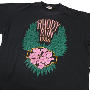 Vintage 1986 Rhody Run Graphic T Shirt - L