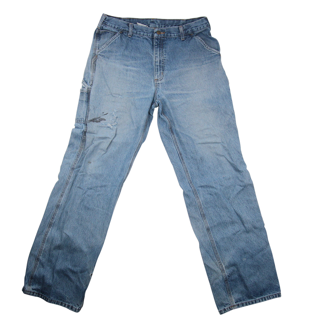 Vintage Carhartt Distressed Blue Jeans - 36