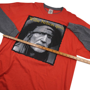 Vintage Willie Nelson Graphic Long Sleeve T Shirt - XL