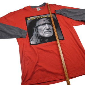 Vintage Willie Nelson Graphic Long Sleeve T Shirt - XL