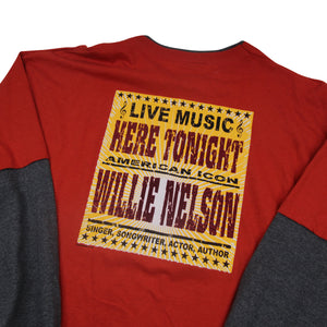 Vintage Willie Nelson Graphic Long Sleeve T Shirt - XL