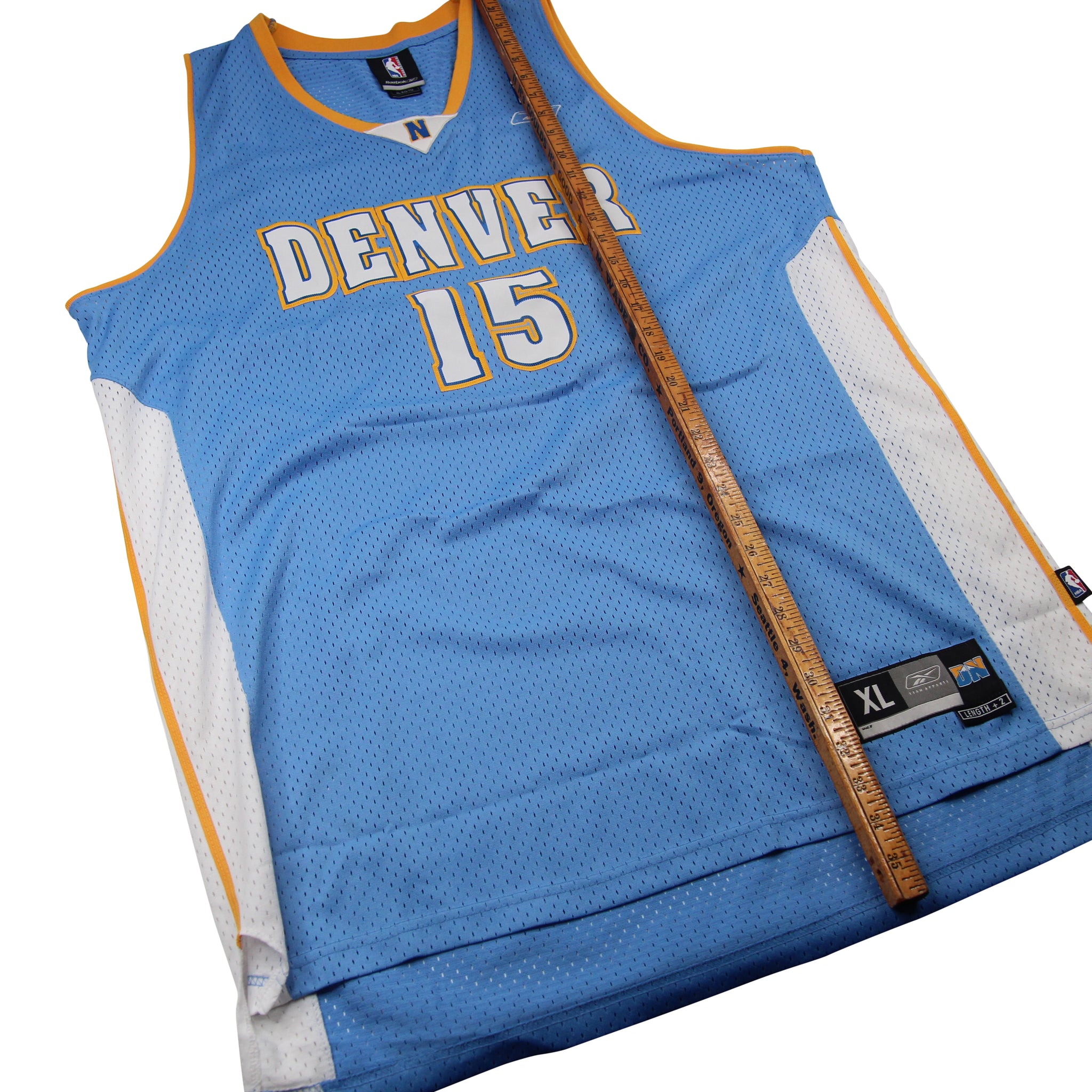 Carmelo Anthony Denver Nuggets Jersey Reebok NBA Basketball Men's XL Light  Blue
