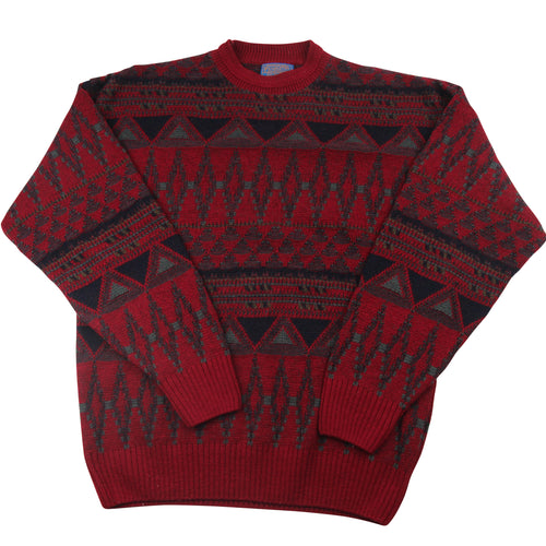 Vintage Pendleton Allover Design Wool Sweater - L