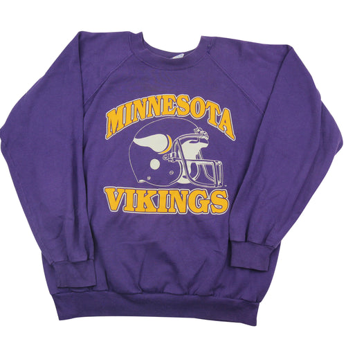 Vintage Trench Minnesota Viking Graphic Sweatshirt - L