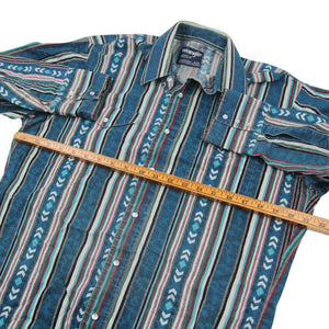 Vintage Wrangler Southwestern Pearl Snap Down Shirt - XL