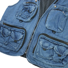 Load image into Gallery viewer, Vintage Denim Tactical Photography Vest - XL