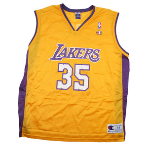 Vintage Champion Lakers #35 Mark Madsen Jersey - L