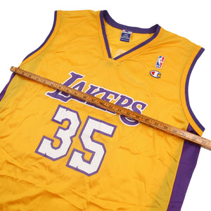 Vintage Champion Lakers #35 Mark Madsen Jersey - L