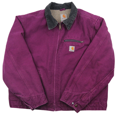 Purple Carhartt Canvas Sherpa Jacket - WMNS XL / Mens M/L