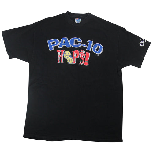 Vintage Pac-10 Hoops College Basketball Graphic T Shirt - XL