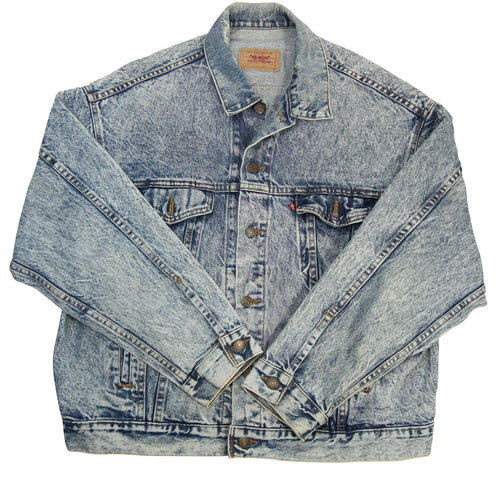 Vintage Levis Type 3 Acid Wash Denim Jacket - XL