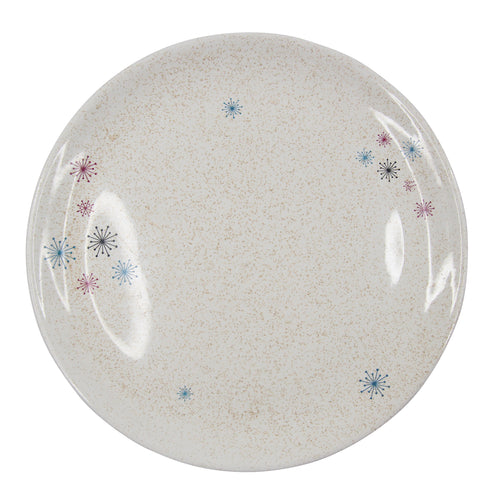Vintage Mid Century Speckled Atomic Startburts Plate - 13