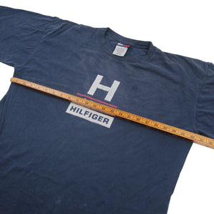 Vintage Tommy Hilfiger Distressed Spellout Graphic T Shirt - XL