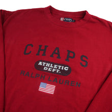 Load image into Gallery viewer, Vintage Chaps Ralph Lauren Spellout Flag Sweatshirt - XXL