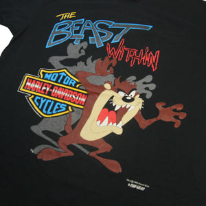 Vintage 1993 Harley Davidson x Taz "The Beast Within" Graphic T Shirt - XXL