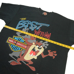 Vintage 1993 Harley Davidson x Taz "The Beast Within" Graphic T Shirt - XXL