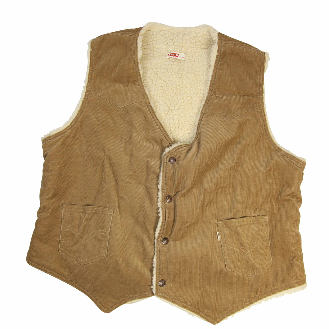 Vintage Levis Corduroy Sherpa Vest - XL