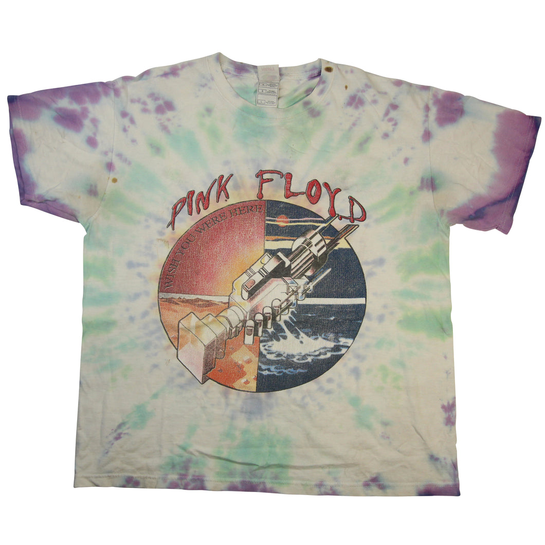 Vintage Pink Floyd Wish You Were Here Tie Dye Graphic T Shirt - L