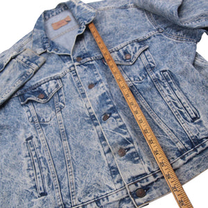 Vintage Levis Denim Acid Wash Trucker Jacket - XL