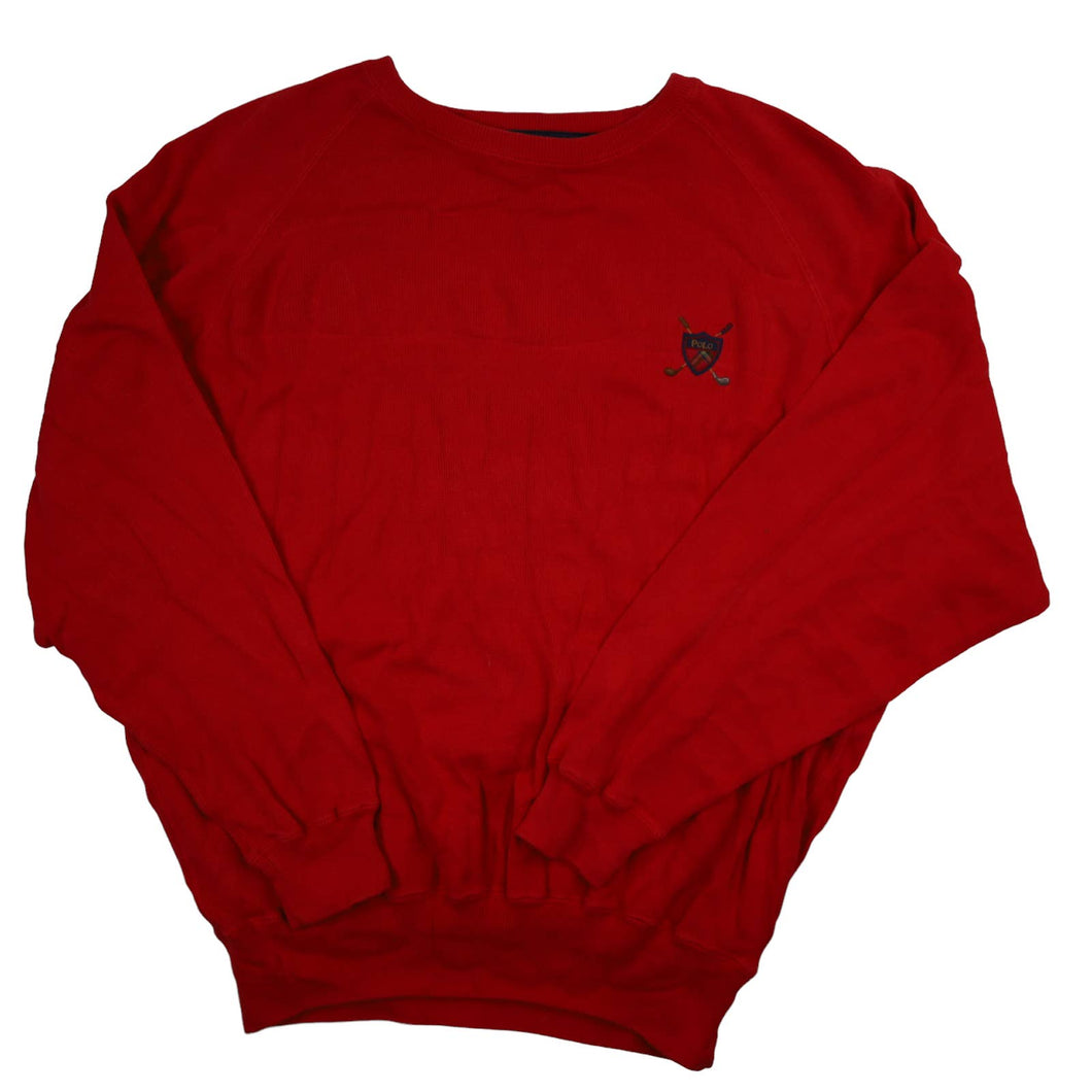 Vintage Polo Ralph Lauren Golf Crest Knit Sweater - L