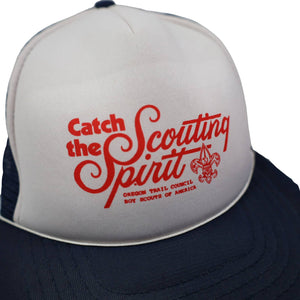 Vintage Boy Scouts "Catch the Scouting Spirit" Mesh Trucker Hat - OS