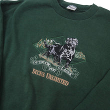 Load image into Gallery viewer, Vintage Ducks Unlimited Embroidered Black Hunting Lab Sweatshirt - XL