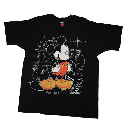 Vintage Disney Mickey Mouse Drawing Graphic T Shirt - XL