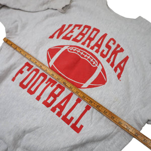 Vintage Champion University of Nebraska Football Spellout Sweatshirt - XXL