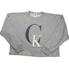 Load image into Gallery viewer, Vintage Calvin Klein Graphic Spellout Crop Top Sweatshirt