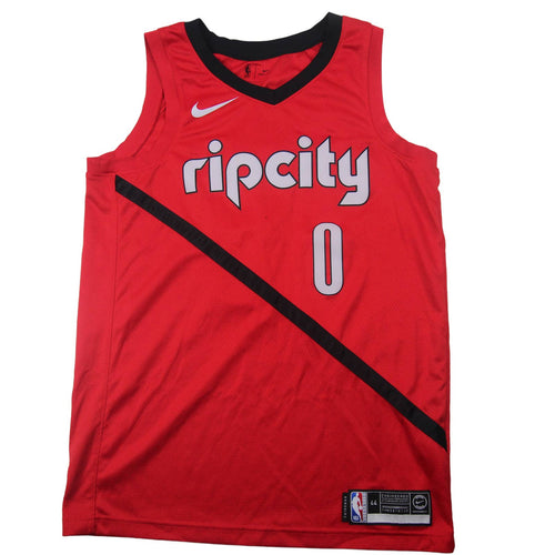 Nike Portland Trail Blazers #0 Dimian Lillard Swingman Jersey - M