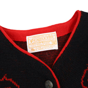 Vintage Pendleton Ornate Design Wool Cardigan Sweater - WMNS M