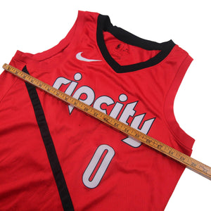 Nike Portland Trail Blazers #0 Dimian Lillard Swingman Jersey - M