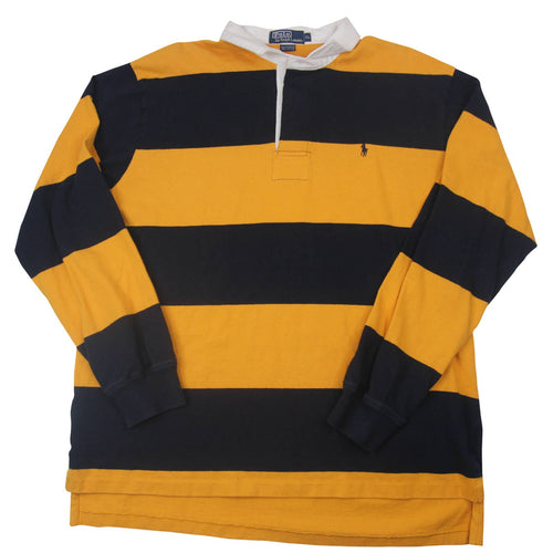 Vintage Polo Ralph Lauren Striped Heavy Rugby Shirt - XL
