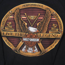 Load image into Gallery viewer, Vintage Harley Davidson V-twin Eagle Crest Graphic Sweatshirt