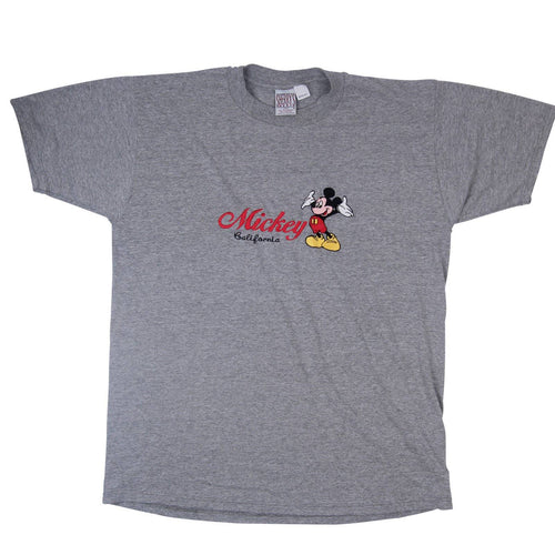 Vintage Disney Mickey Mouse Spellout Embroidered T Shirt