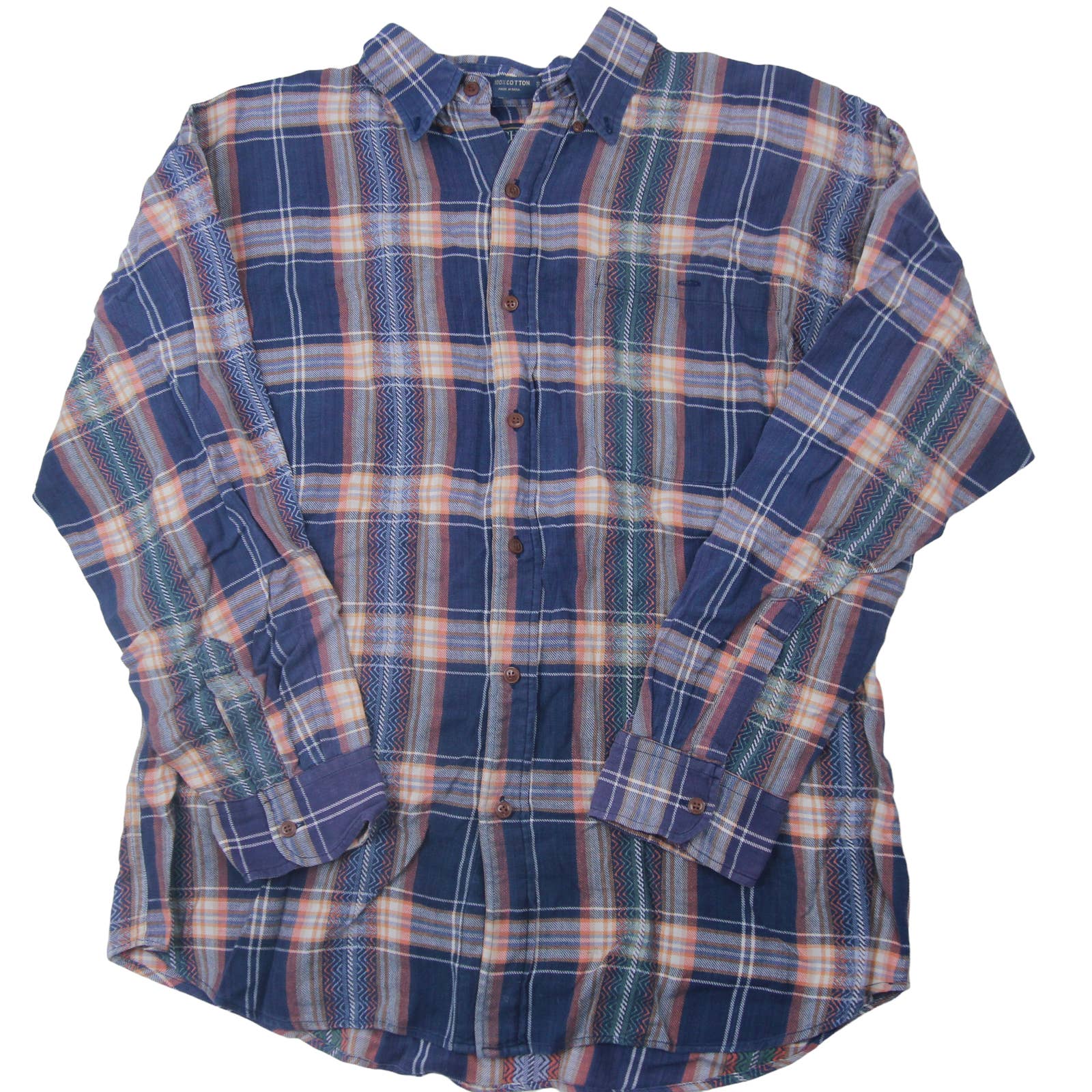 Vintage Men's Plaid Shirt Chaps Ralph Lauren Medium Size 