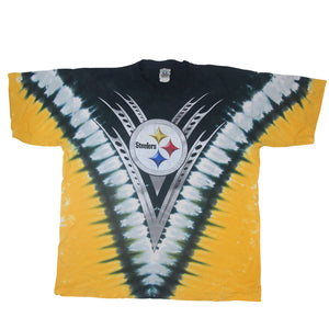 Vintage Liquid Blue Pittsburgh Steelers Tie Dyed Graphic T Shirt - XL