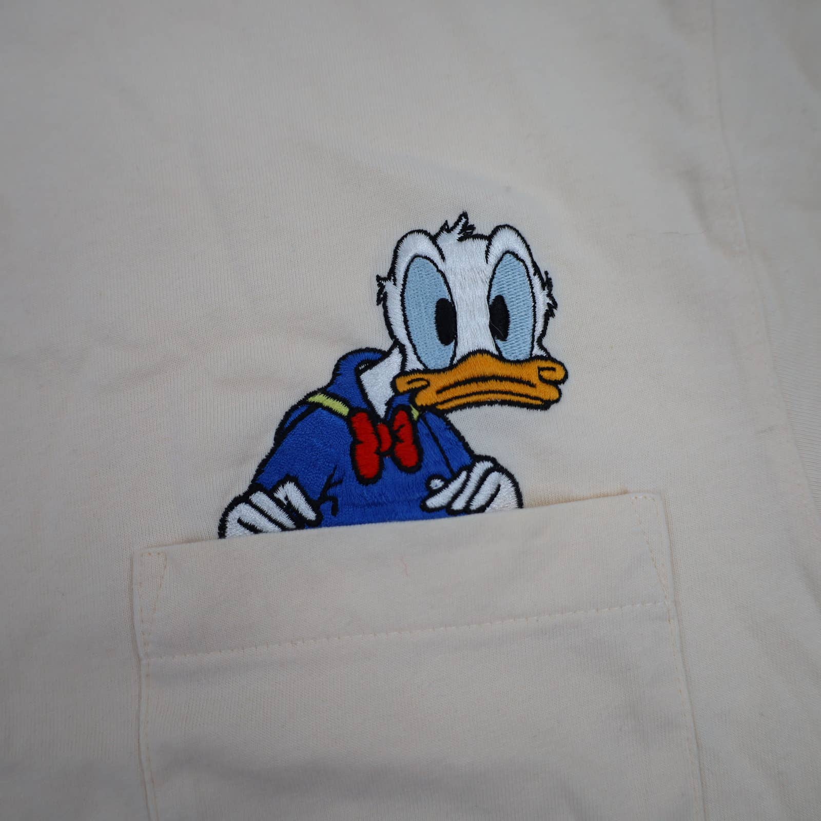 Vintage Disney Donald Duck Embroidered Pocket T Shirt - S – Jak of