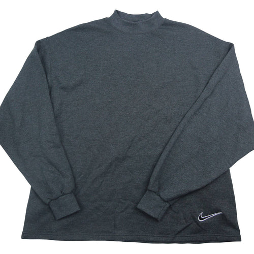 Vintage 90s Nike Mock Neck Sweatshirt - M